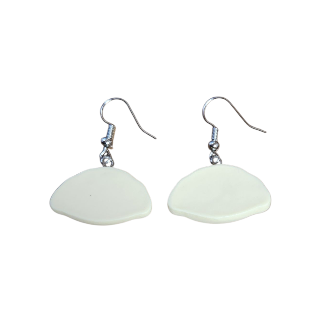 Polish Folk Smiley Pierogi Dumplings Earrings