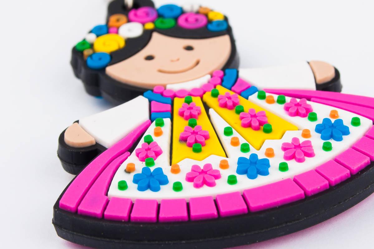 Polish Folk Bytom Female Flexible Keychain (Gornoslazaczka)