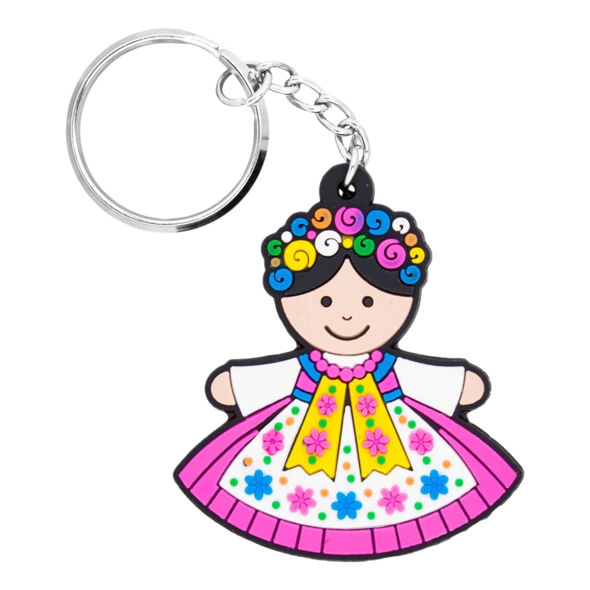 Polish Folk Bytom Female Flexible Keychain (Gornoslazaczka)