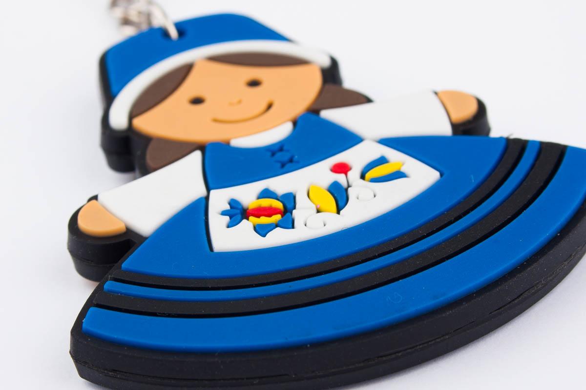 Polish Folk Kashubian Female Flexible Keychain (Kaszubka)