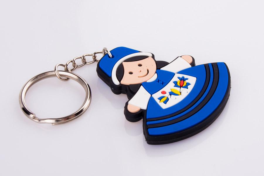 Polish Folk Kashubian Female Flexible Keychain (Kaszubka)