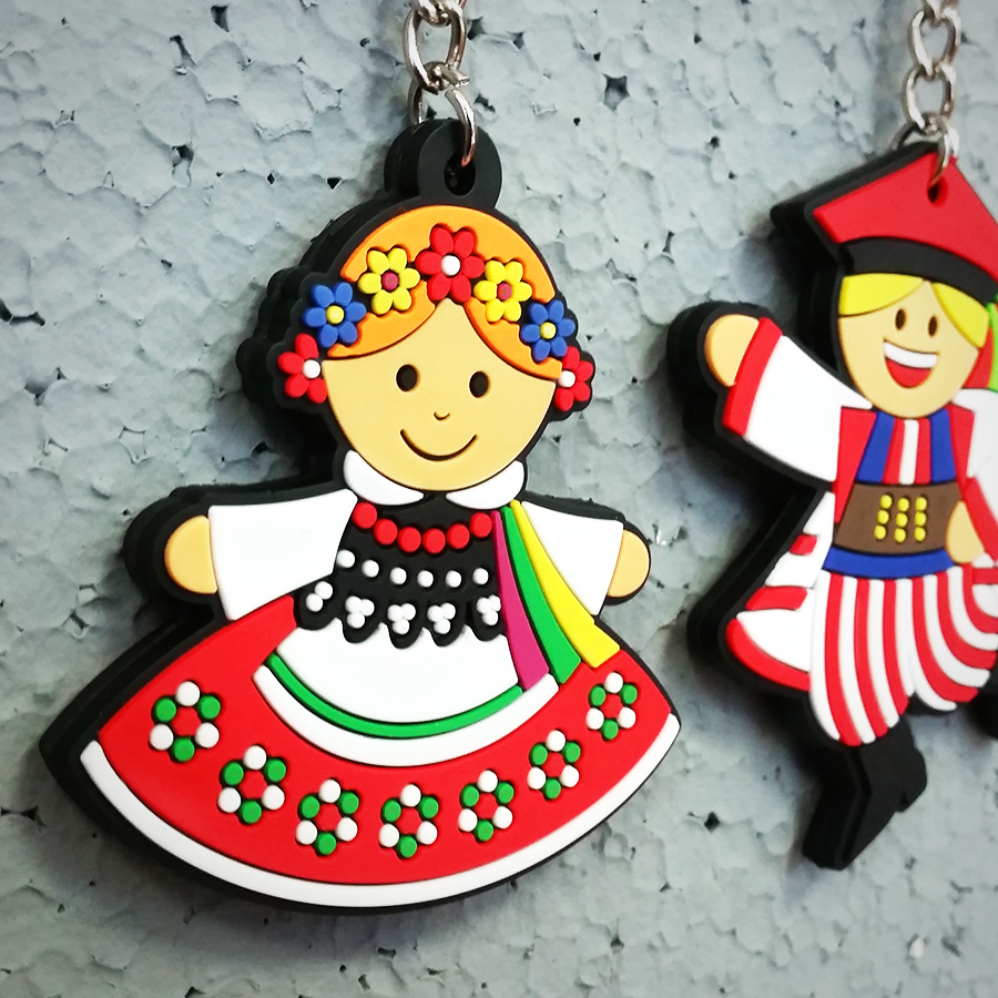 Polish Folk Krakow Female Flexible Keychain (Krakowianka)