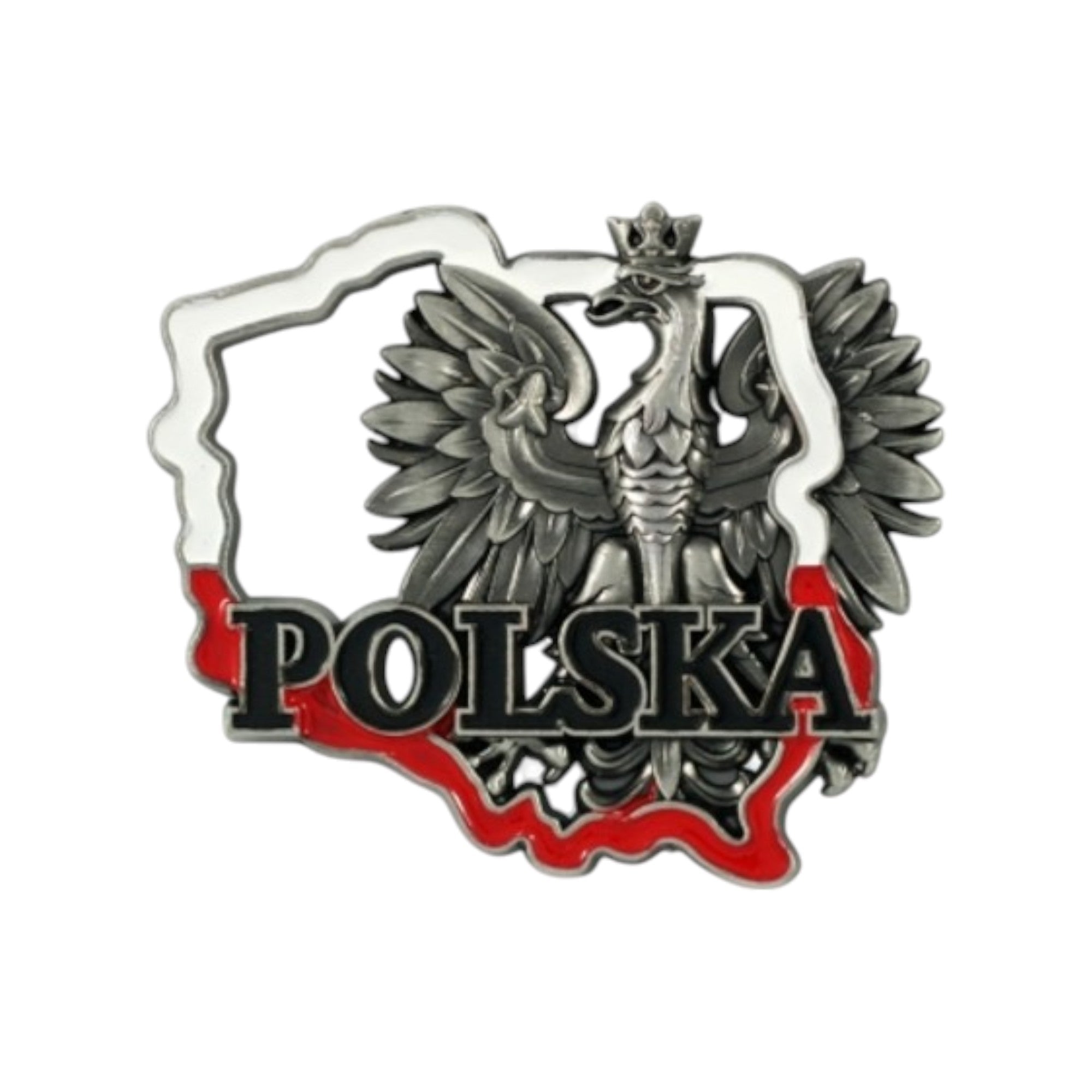 Poland's Contours & Eagle Metal Magnet