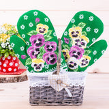 Polish Floral 2 Oven Mitts (Pansies Flowers)