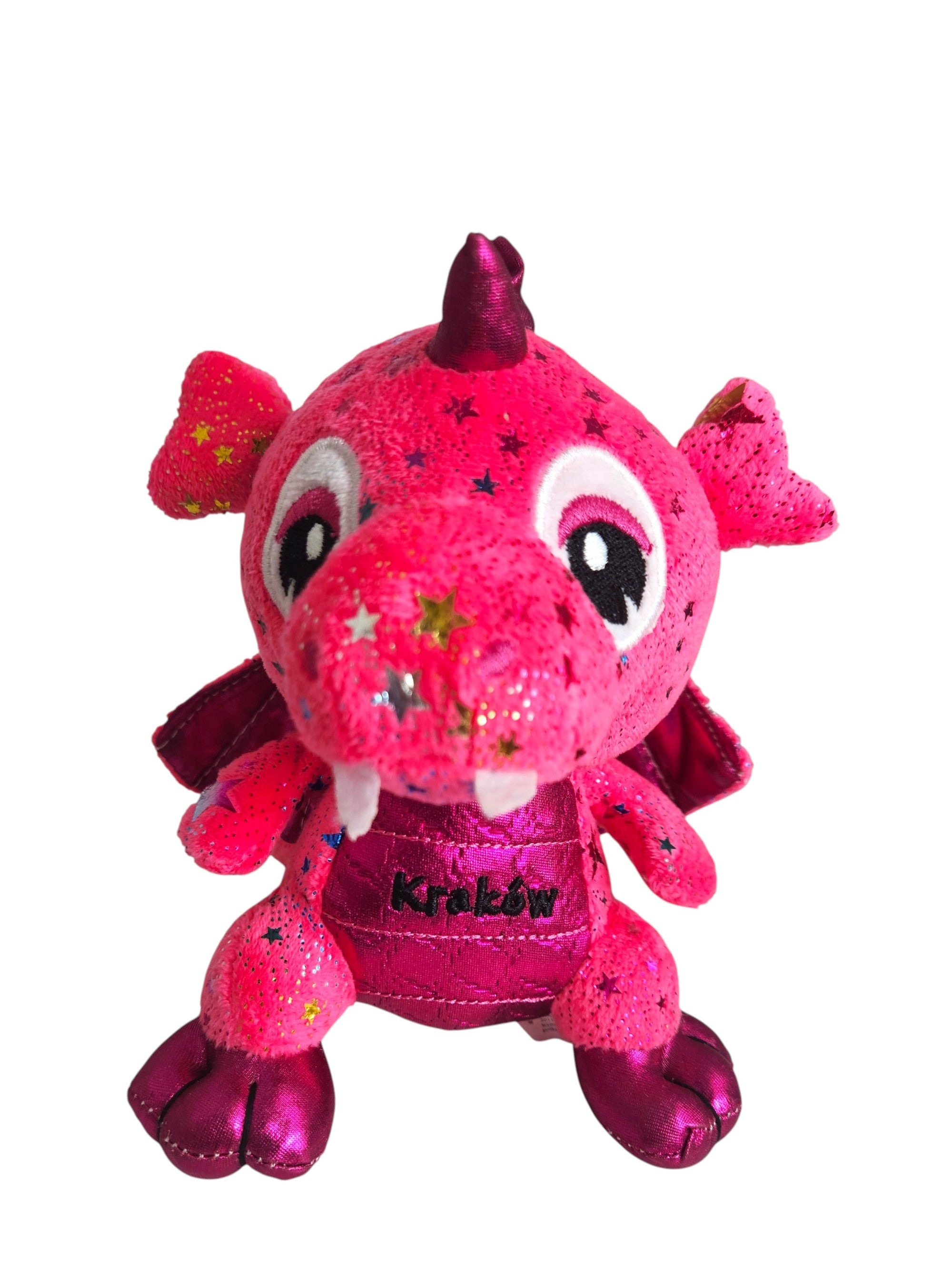 Small Poland Krakow Wawel Dragon Plush Toy, Pink 8"