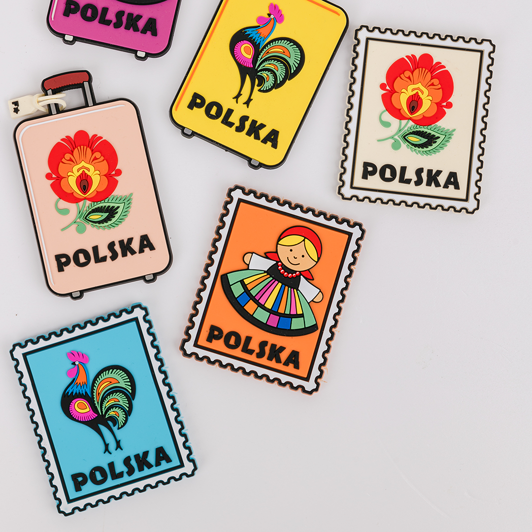 Polish Folk Art Flexible Magnet Stamp Shaped (Rooster)