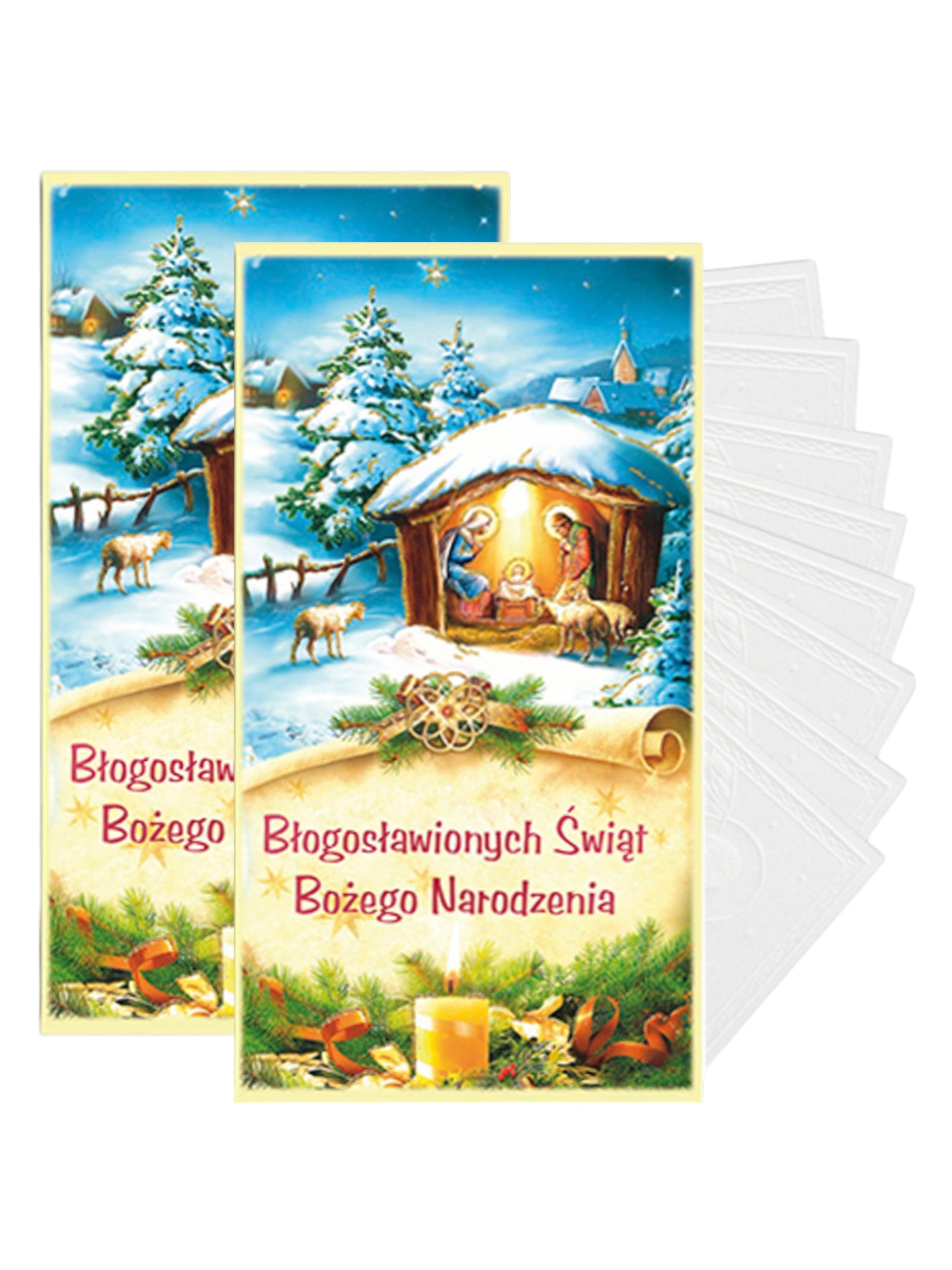 OPLATKI Traditional Polish Christmas Wafers in Envelopes XL (Set of 8)