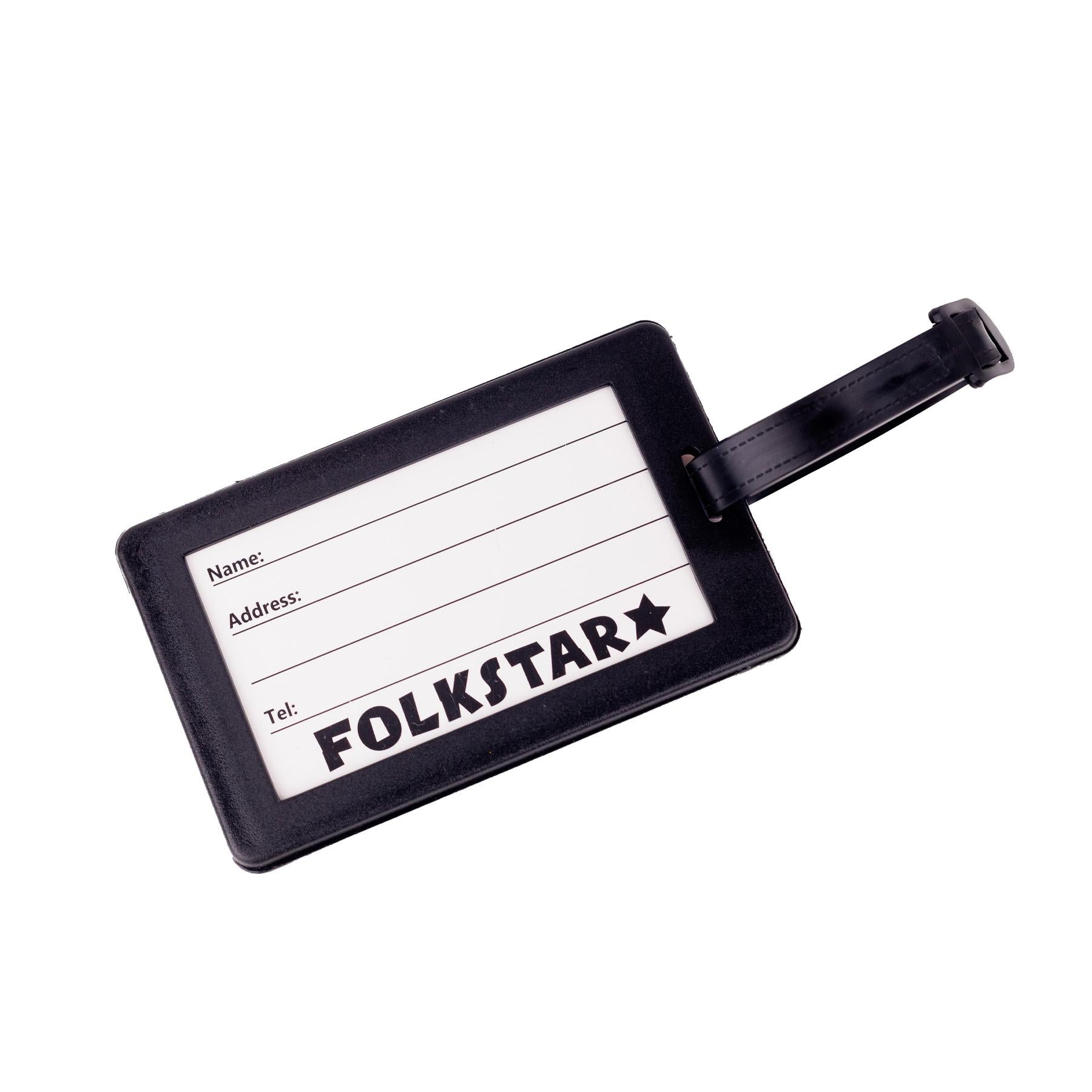 Polish Folk Art Floral Luggage Tag (Black Lowicz)