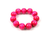 FolkFashion Wooden Bead Necklace and Bracelet Set - Pink - Taste of Poland
 - 3