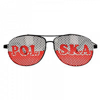 Polska White and Red Soccer Fan Day Shades Sunglasses