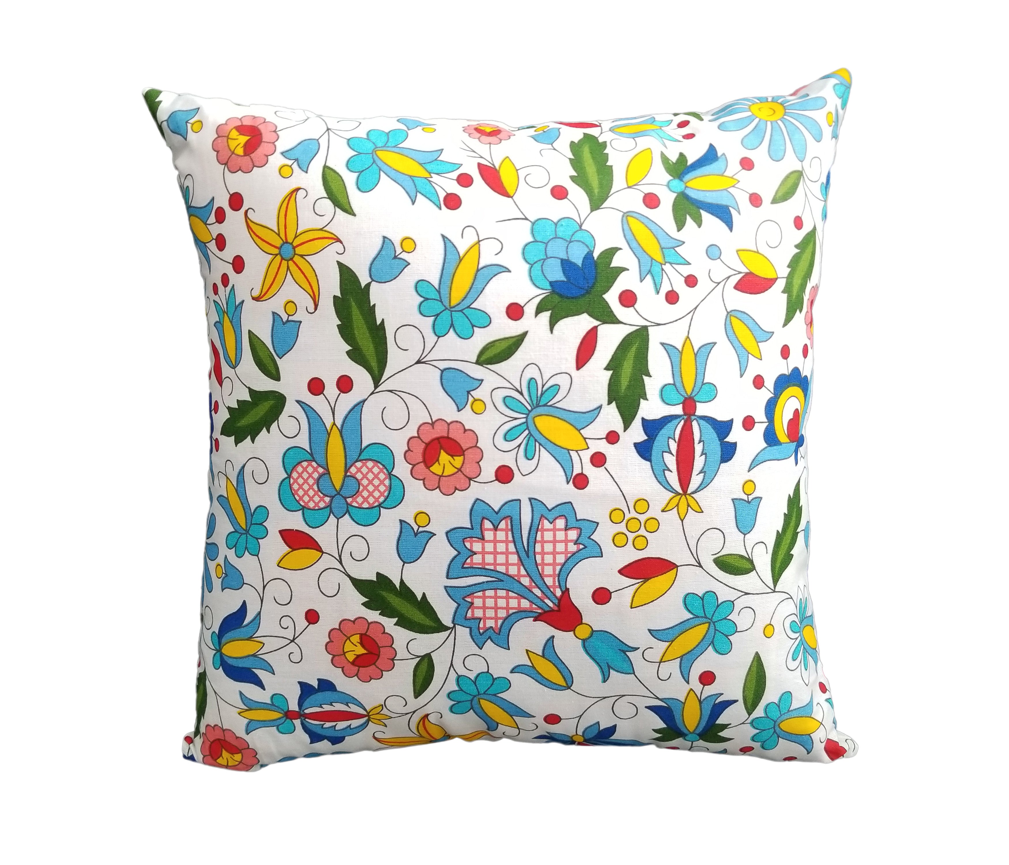 Polish Kashubian Folk Art Accent Pillow Case