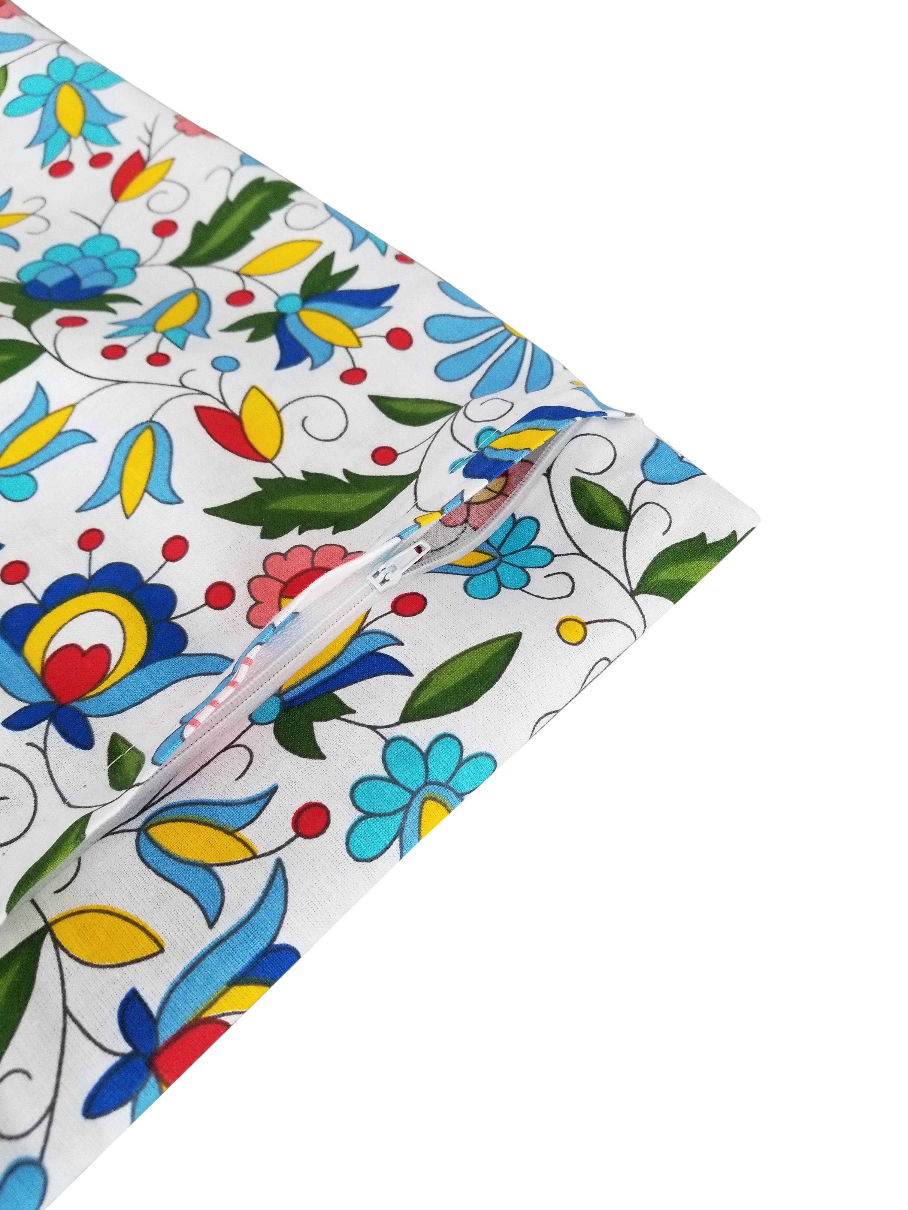 Polish Kashubian Folk Art Accent Pillow Case