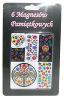 Polish Lowicz Folk Art Magnets, Set of 6