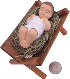 Baby Jesus in Wooden Manger & Natural Hay - Taste of Poland
 - 2