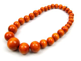 FolkFashion Wooden Bead Necklace and Bracelet Set - Orange - Taste of Poland
 - 2