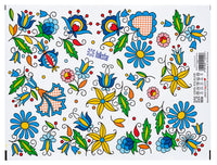 Polish Kashubian Folk Art Stickers, Set of 26