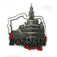 Poland's Contours & Poznan's Town Hall Metal Magnet