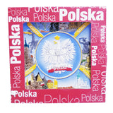 Large Hand-painted Polska Eagle Ceramic Plate featuring Poland's Cities