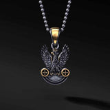 Polish Army Eagle Silver Pendant with Gold Plating