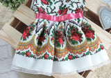 Handmade Baby Girl Toddler Polish Floral Folk Art Dress