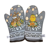 Polish Easter Chick & Bunny Kitchen 2 Oven Mitts