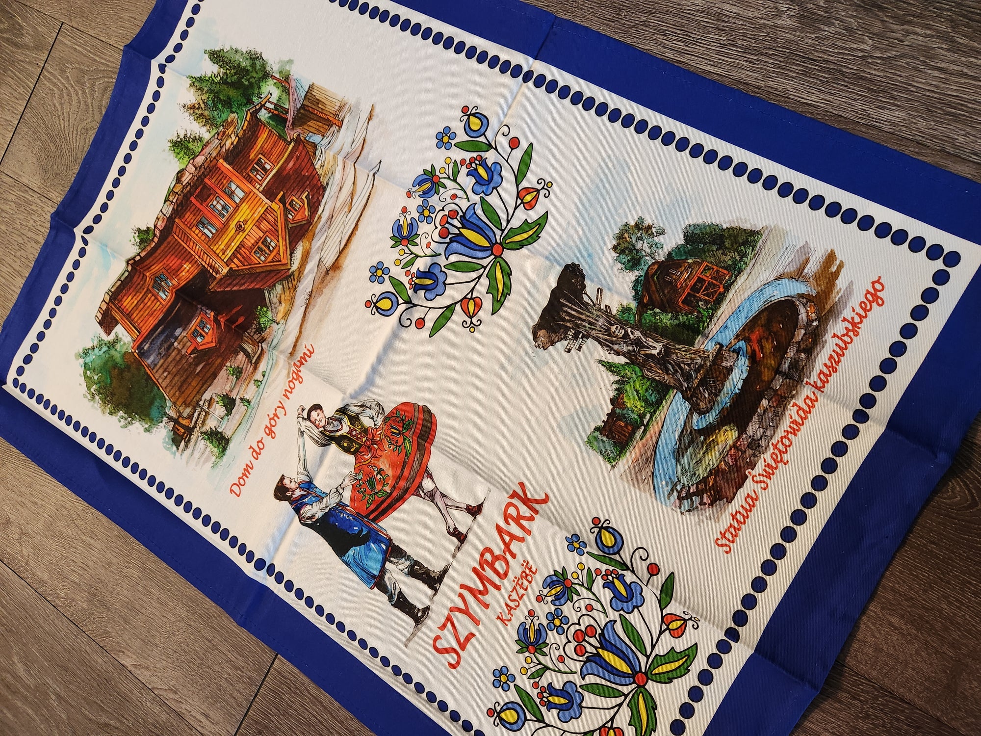 Polish Folk Art Kaszebe SZYMBARK Kitchen Towel