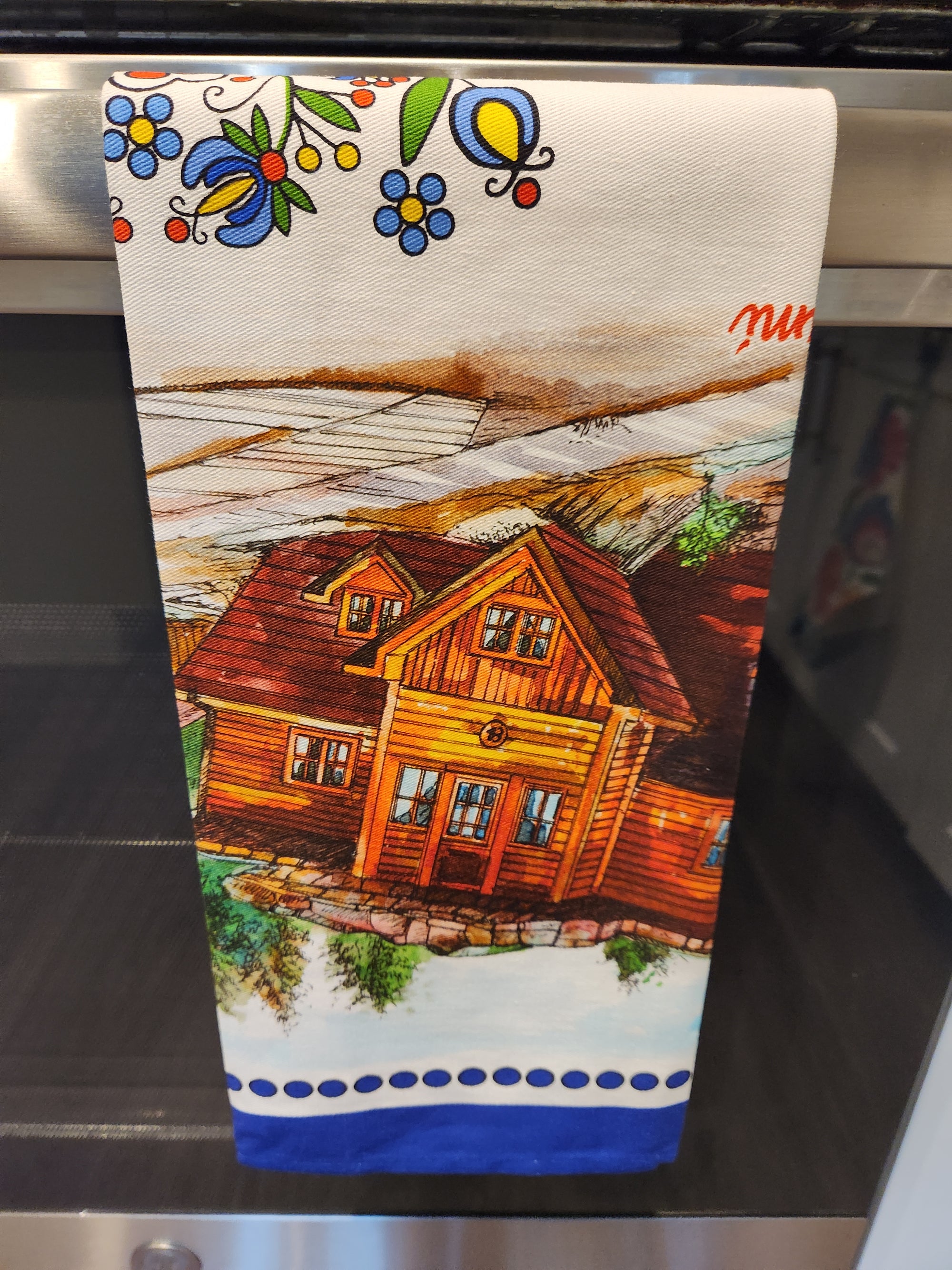Polish Folk Art Kaszebe SZYMBARK Kitchen Towel
