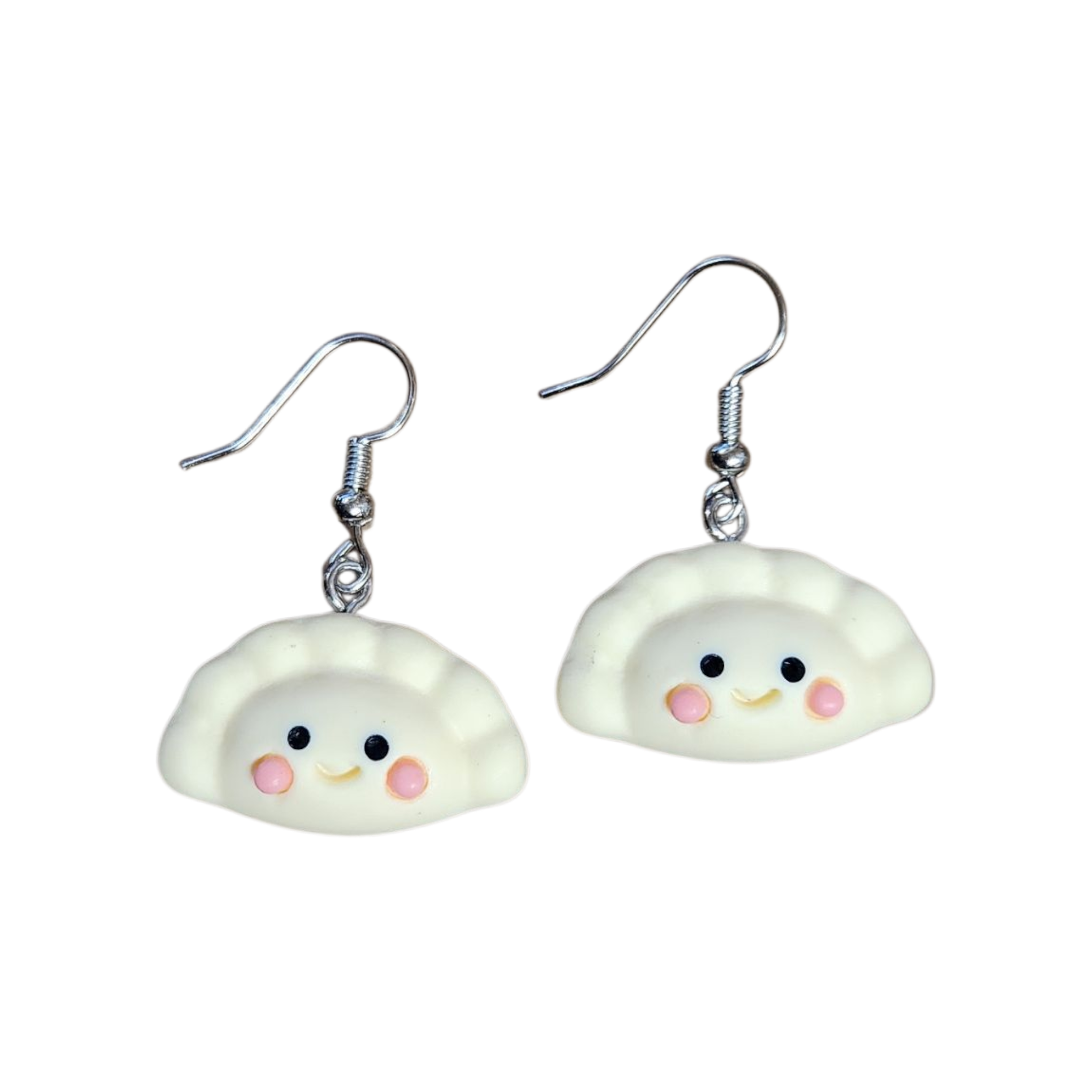 Polish Folk Smiley Pierogi Dumplings Earrings
