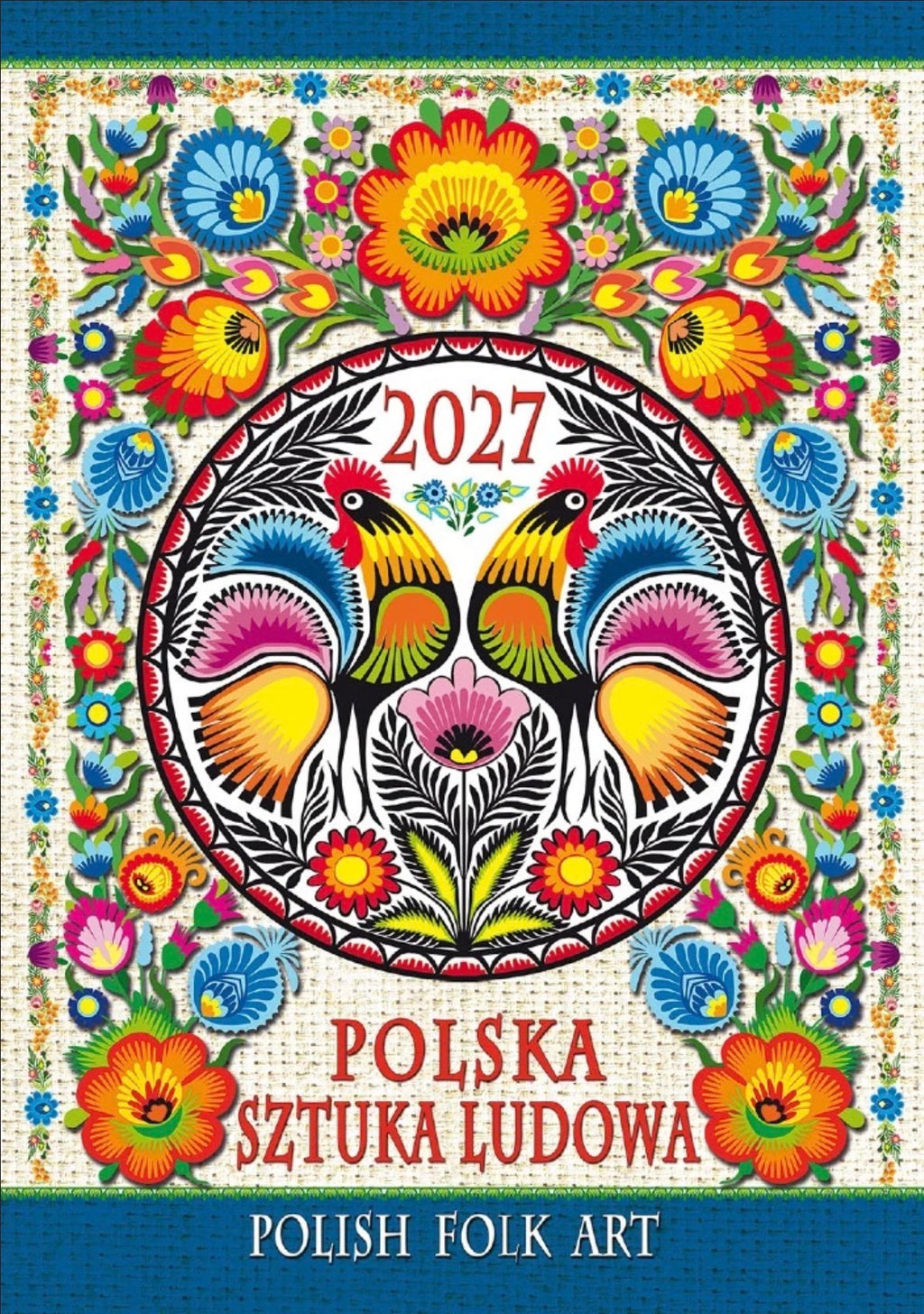2027 Polish Folk Art Wall Calendar (Bilingual)