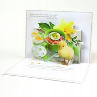 Large Traditional 3D Pop-Up Polish Easter Greeting Card - Easter Zurek Dish