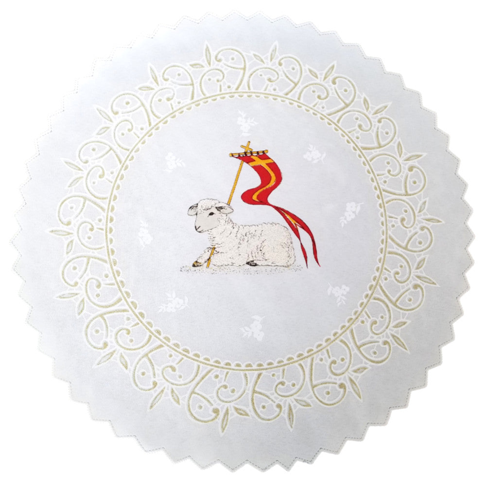 Polish Traditional Easter Lamb Doily Basket Cover