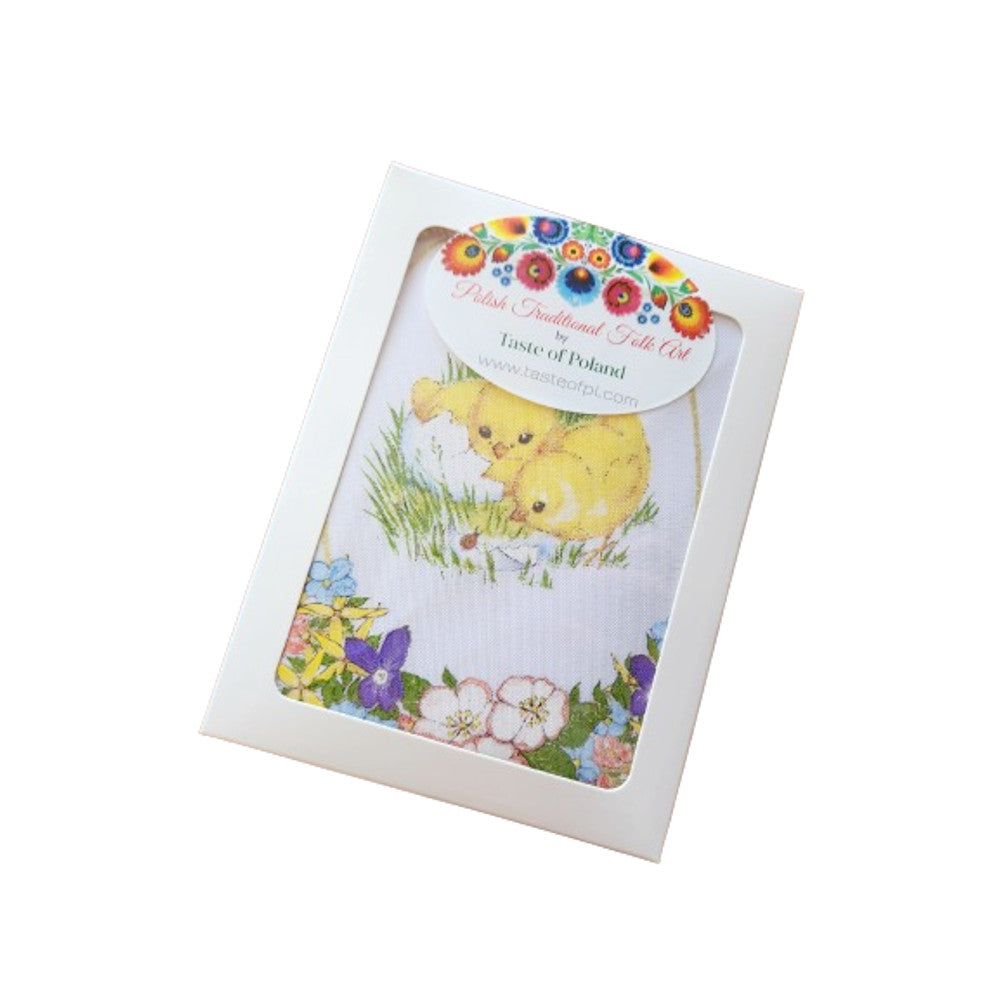 Polish Traditional Easter Chicks Doily Basket Cover
