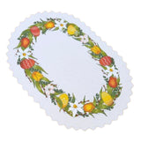 Set of 2 Polish Traditional Oval Easter Doily Basket Cover (Eggs & Tulips)