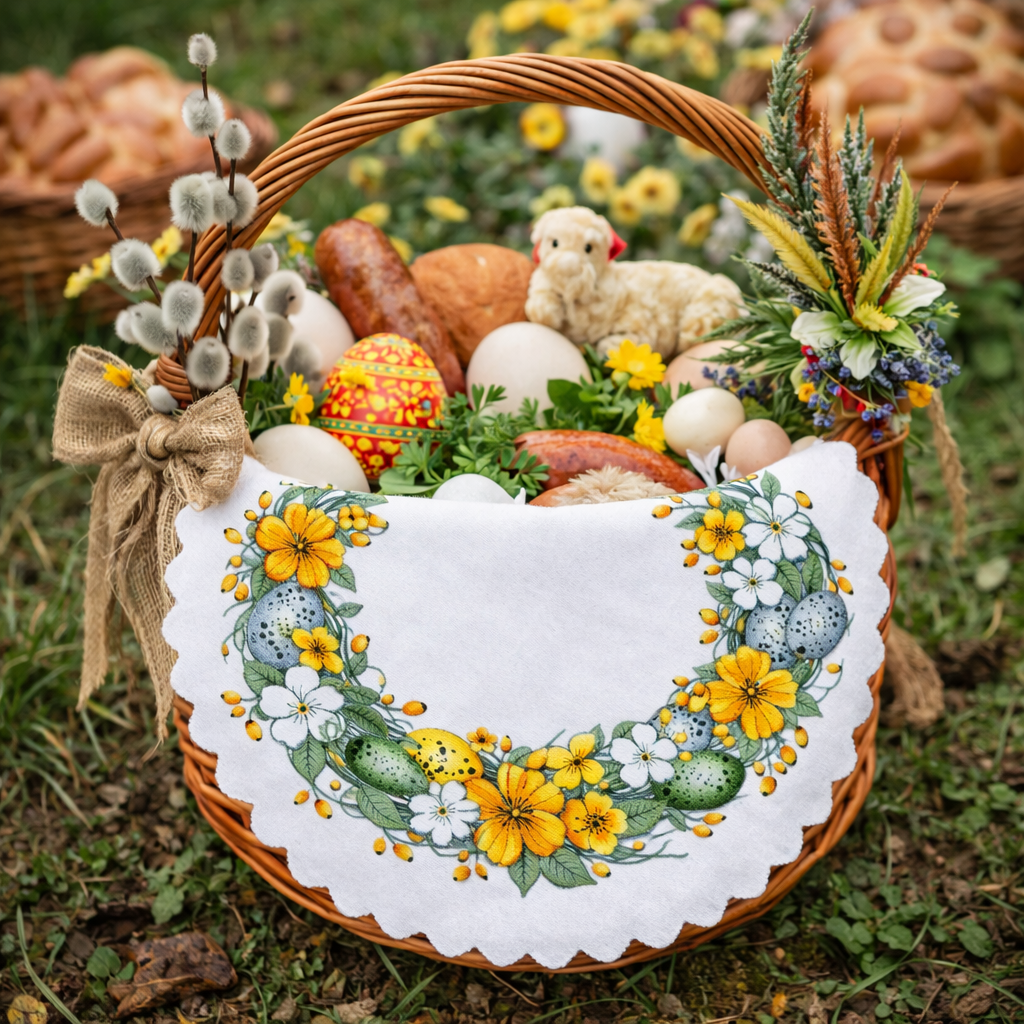 Polish Traditional Quail Eggs Doily