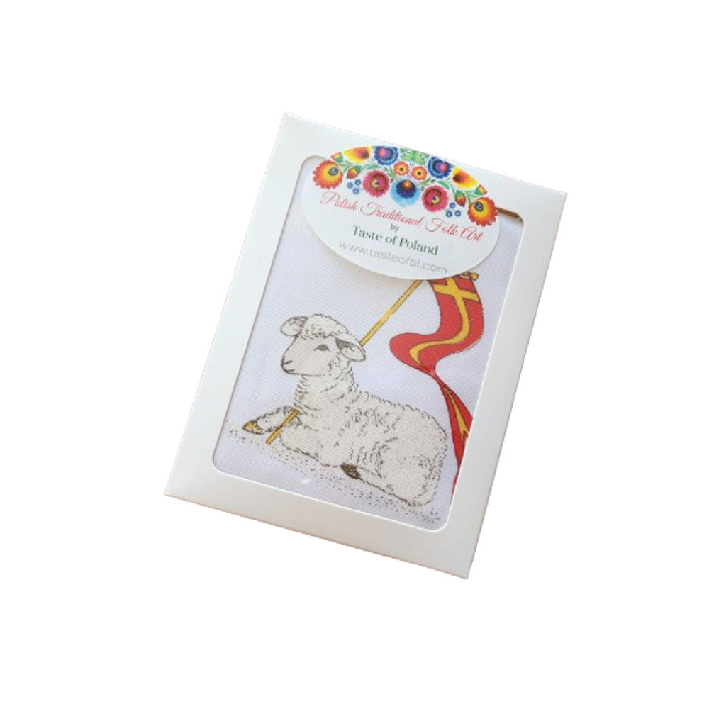 Polish Traditional Easter Lamb Doily Basket Cover