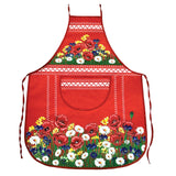 Polish Floral Kitchen Apron (Poppies Wildflowers)