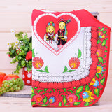 Polish Folk Art Lowicz Flowers Krakow Dancers Kids Kitchen Apron