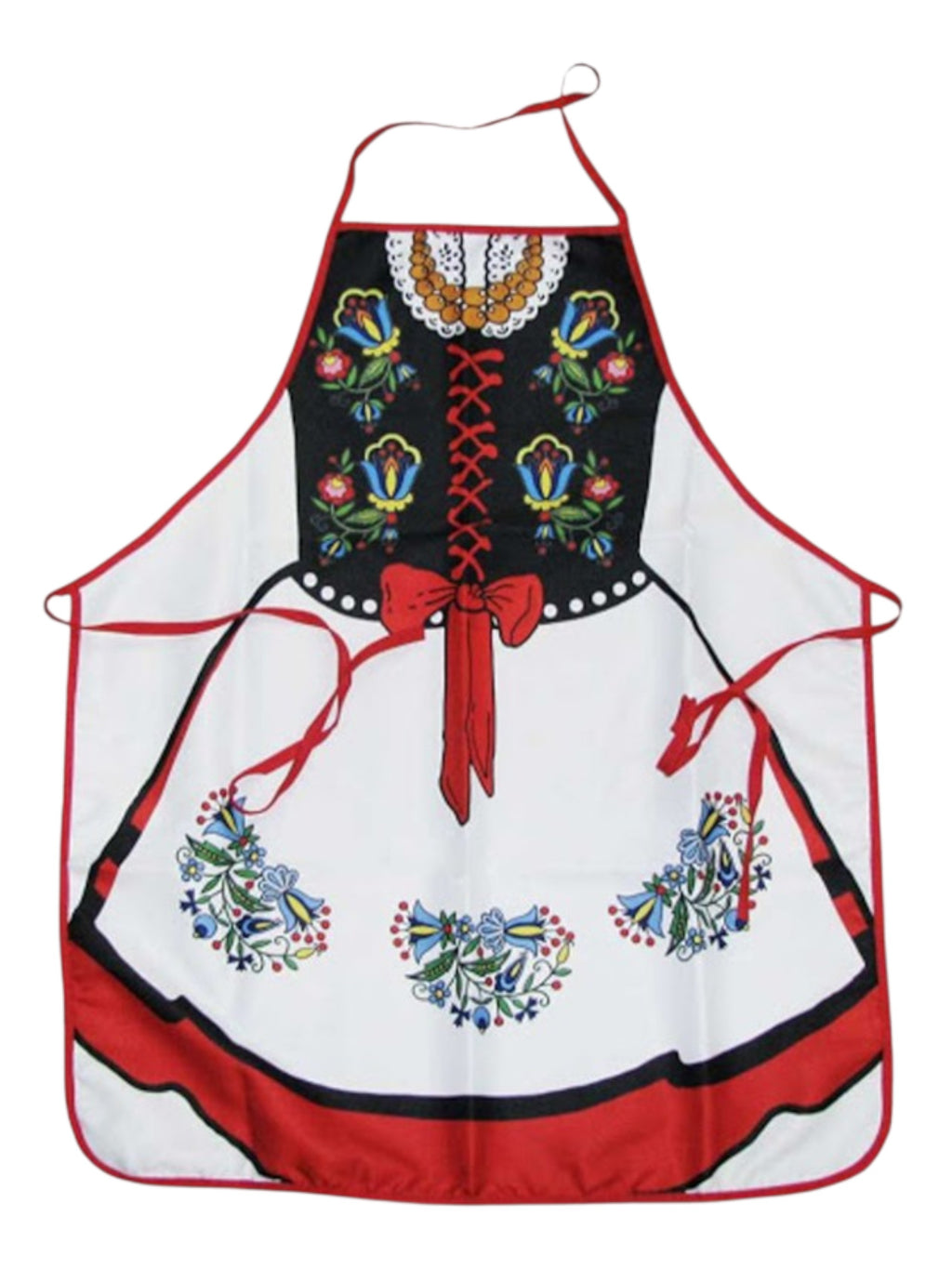 Polish Kashubian Folk Art Costume Kitchen Apron