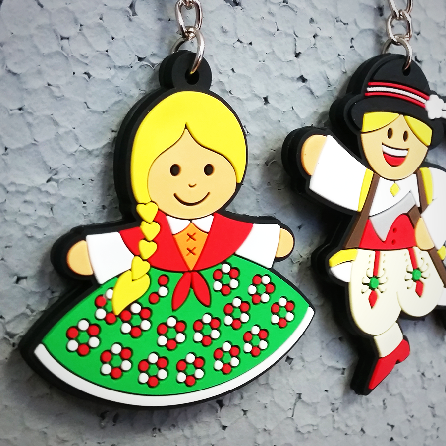 Polish Folk Highlander Female Flexible Keychain (Goralka)