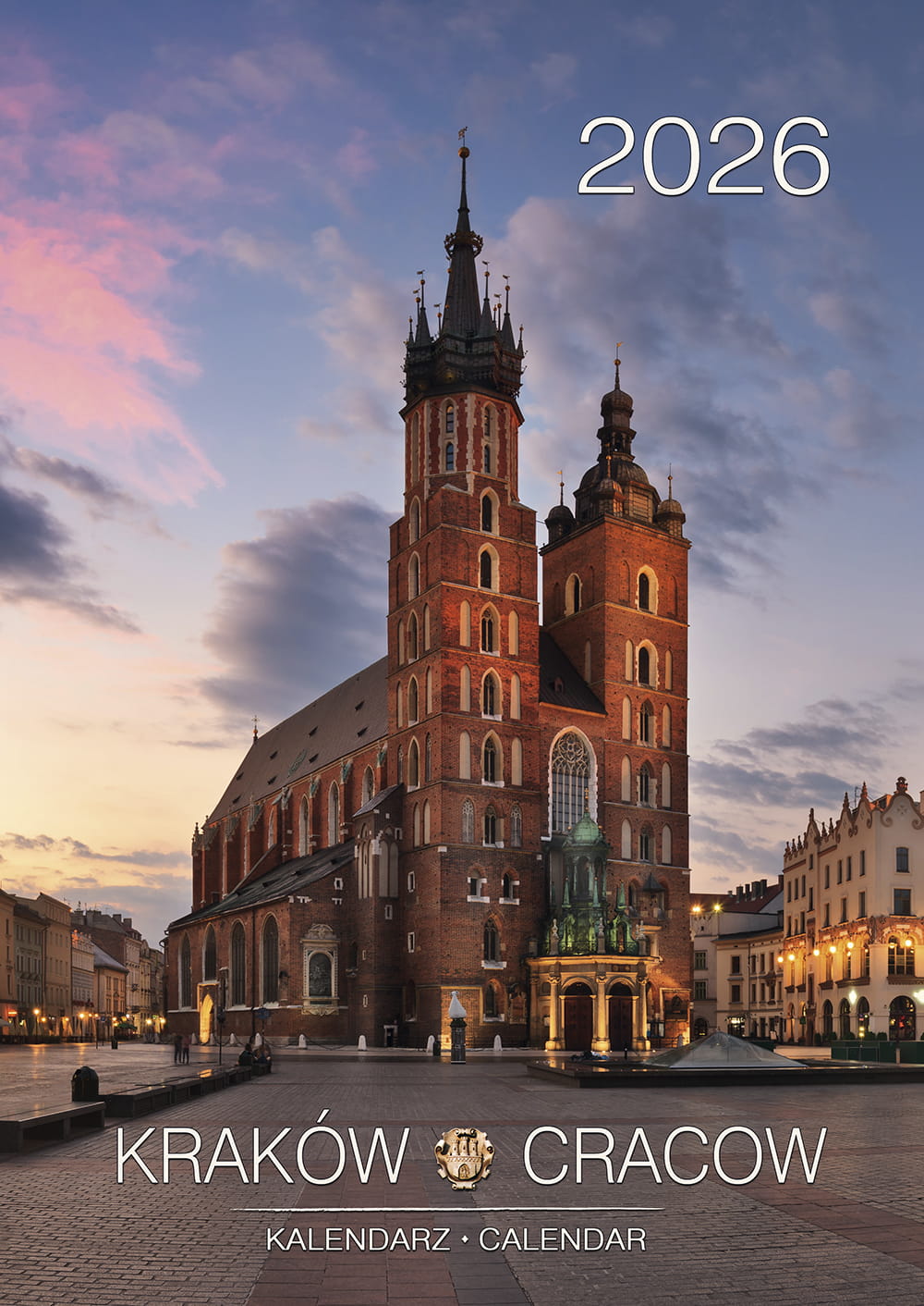 2026 Polska Poland KRAKOW Landscape Wall Calendar (Bilingual)