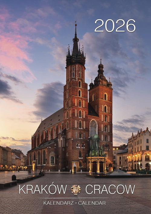 2026 Polska Poland KRAKOW Landscape Wall Calendar (Bilingual)