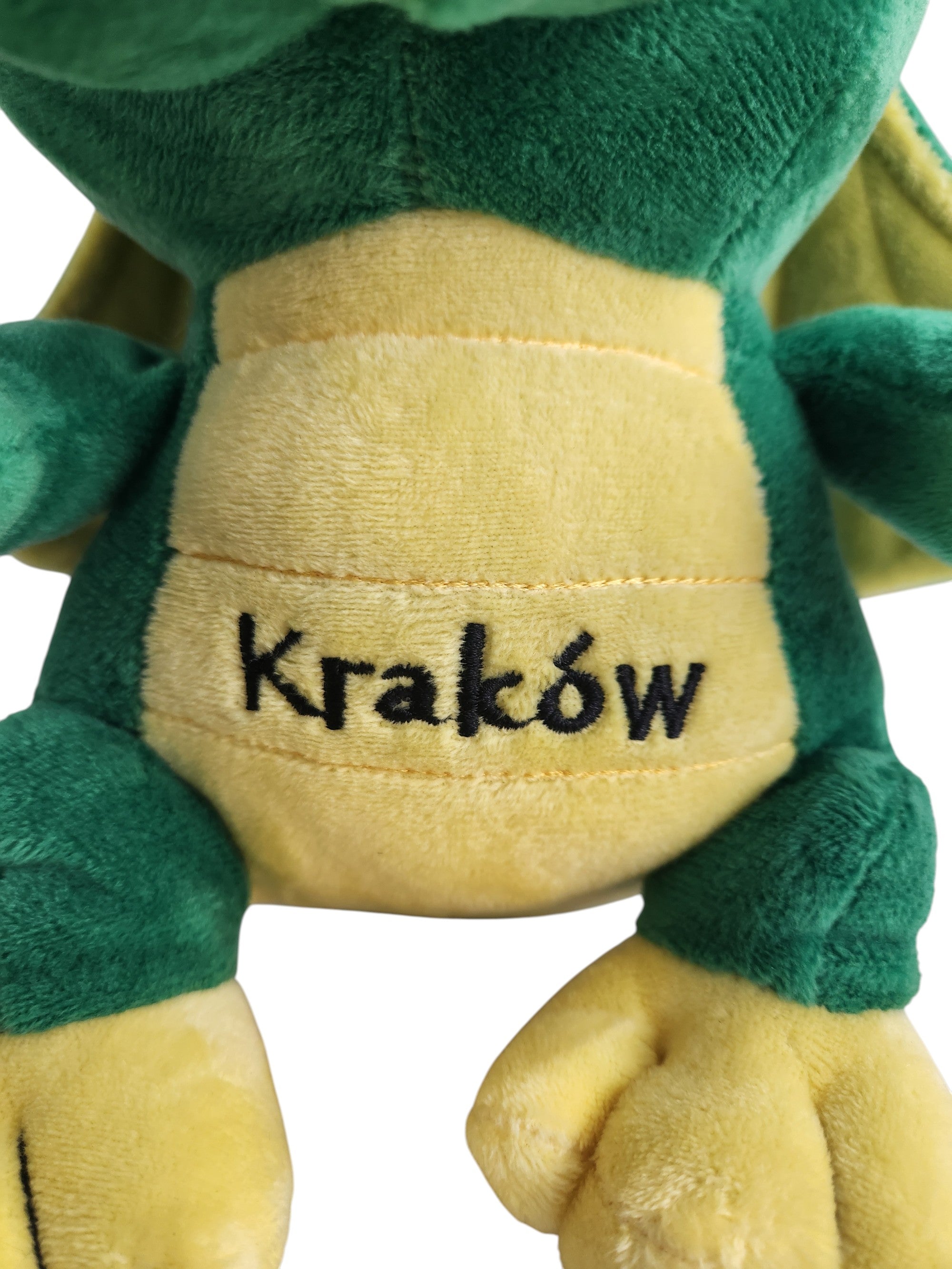 Large Poland Krakow Wawel Dragon Plush Toy, Green 12"