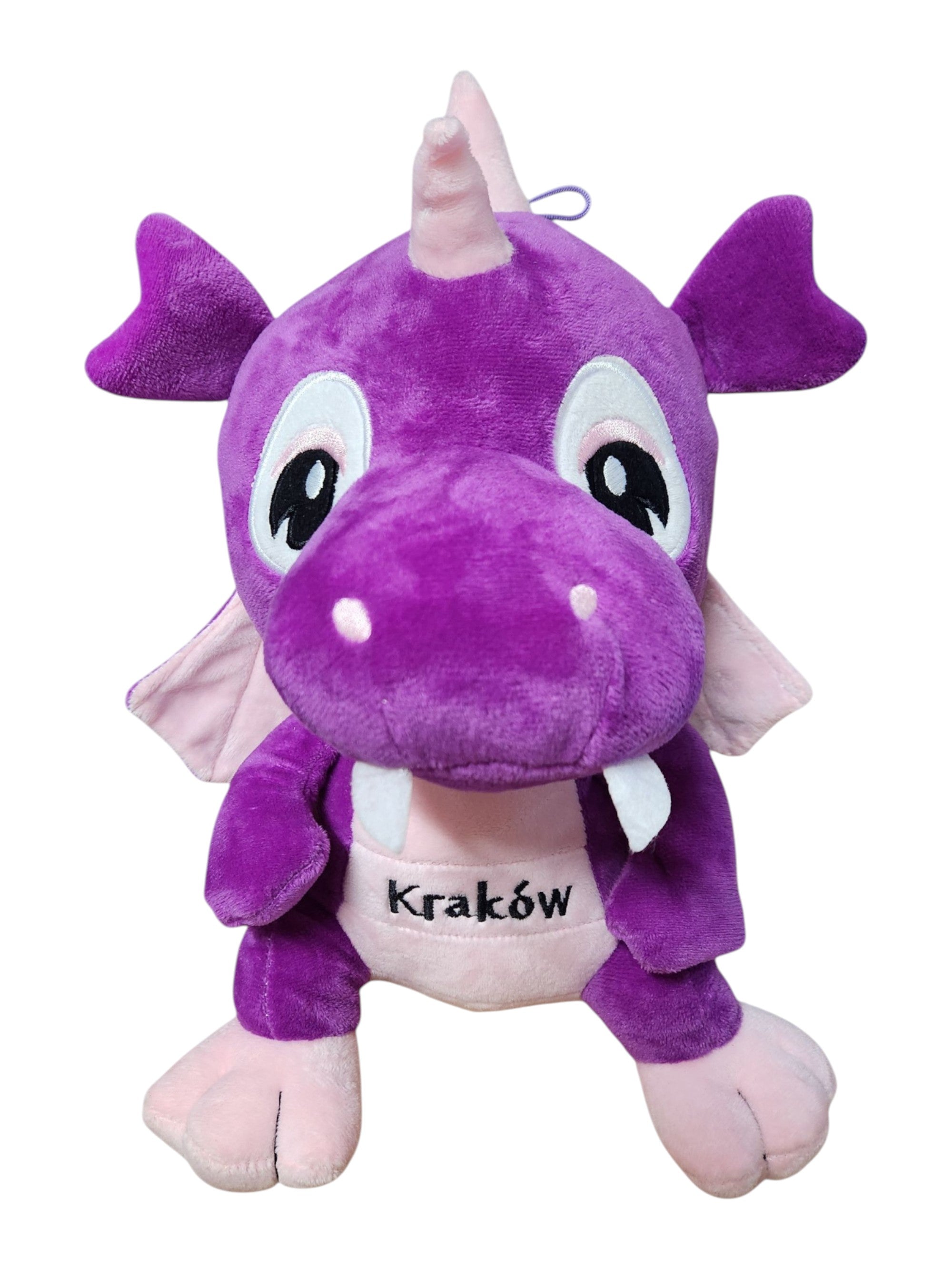 Large Poland Krakow Wawel Dragon Plush Toy, Purple 12"