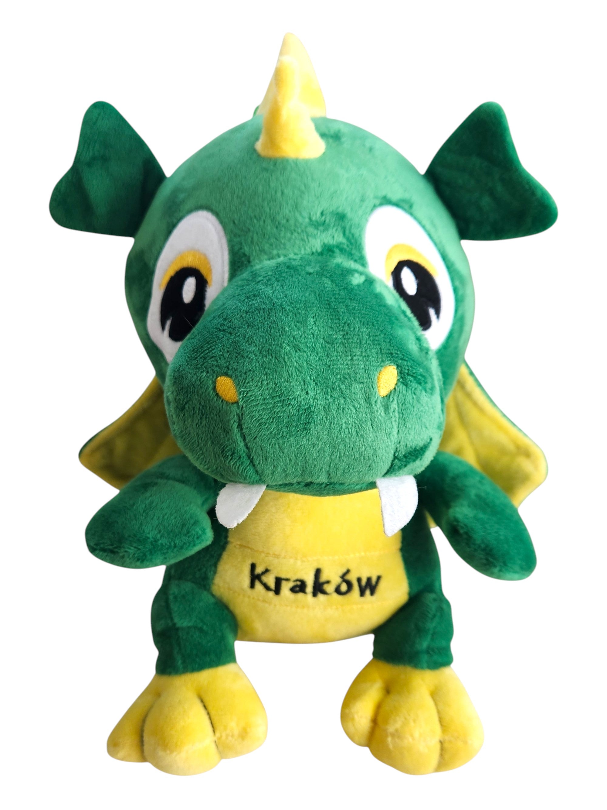 Large Poland Krakow Wawel Dragon Plush Toy, Green 12"