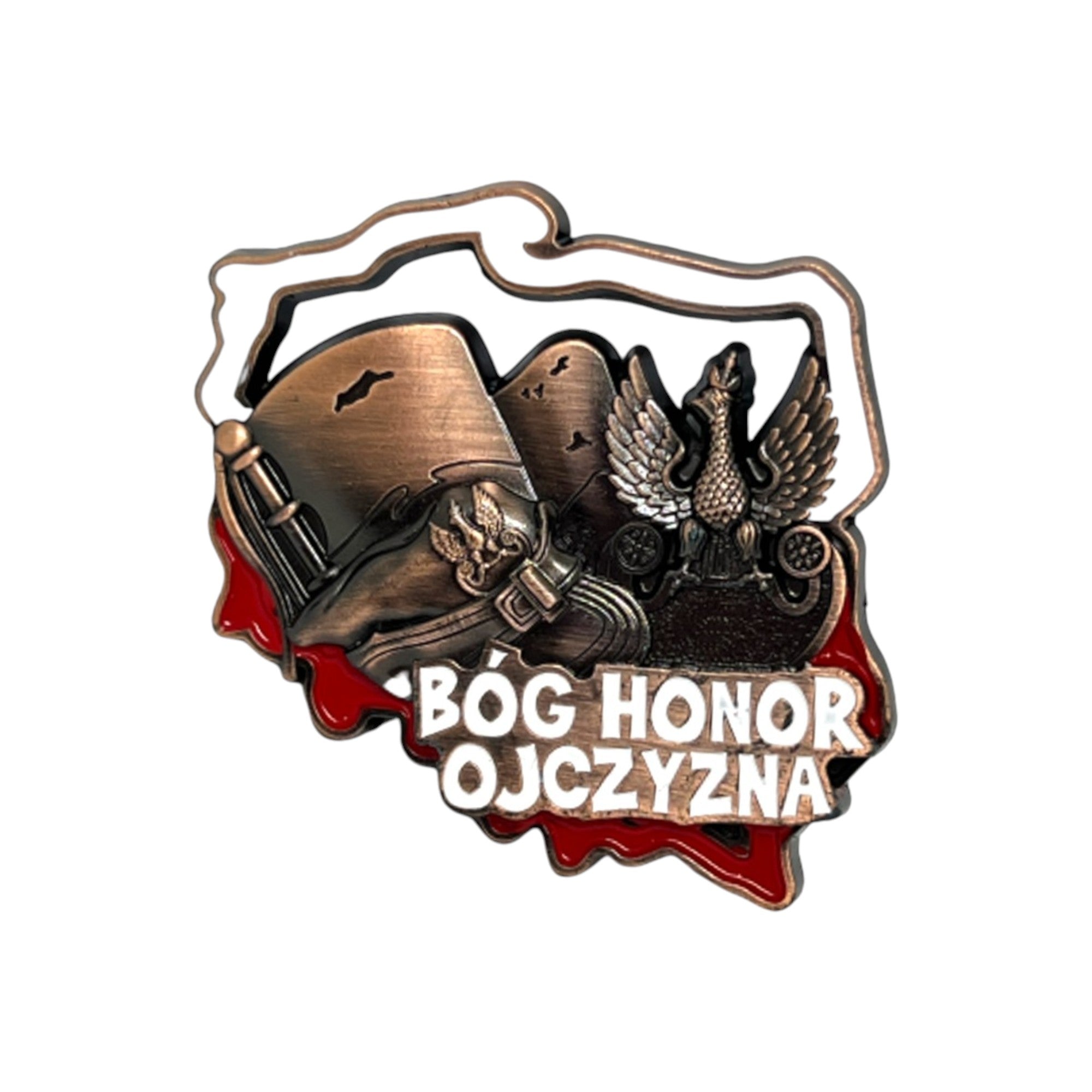 Poland's Contours & Bog Honor Ojczyzna Metal Magnet