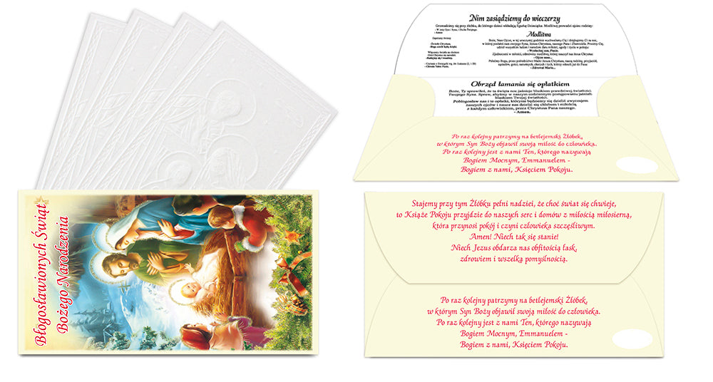 OPLATKI Traditional Polish Christmas Wafers in Envelopes XL (Set of 12)