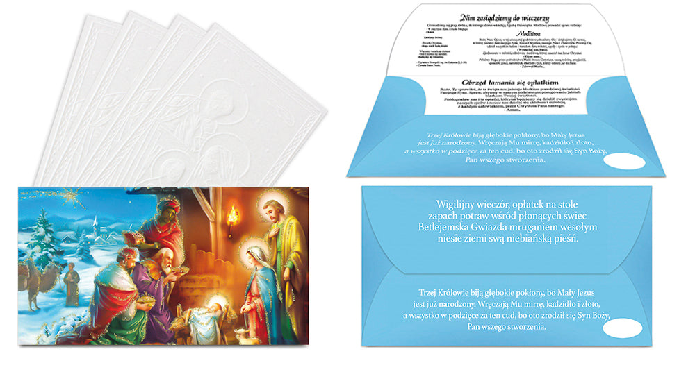 OPLATKI Traditional Polish Christmas Wafers in Envelopes XL (Set of 12)
