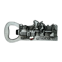 Gdansk Poland Metal Beer Bottle Opener Magnet