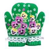 Polish Floral 2 Oven Mitts (Pansies Flowers)