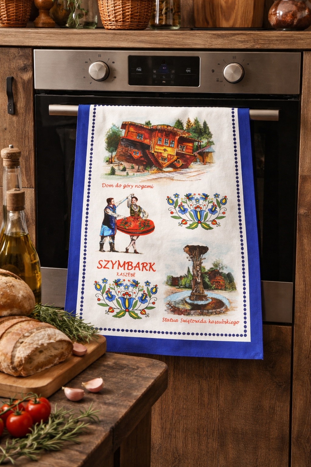 Polish Folk Art Kaszebe SZYMBARK Kitchen Towel